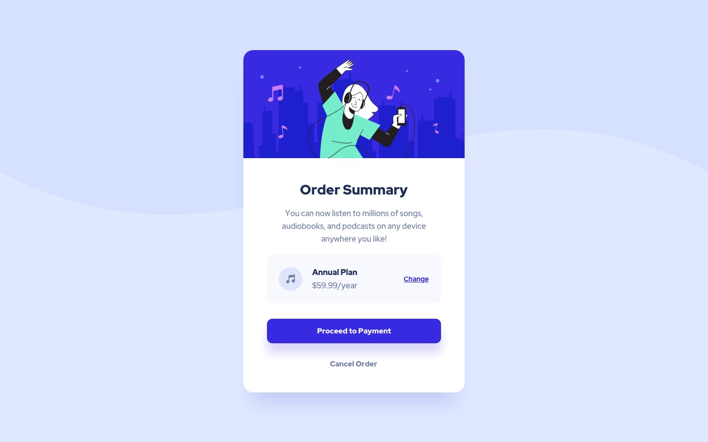 Order summary component main